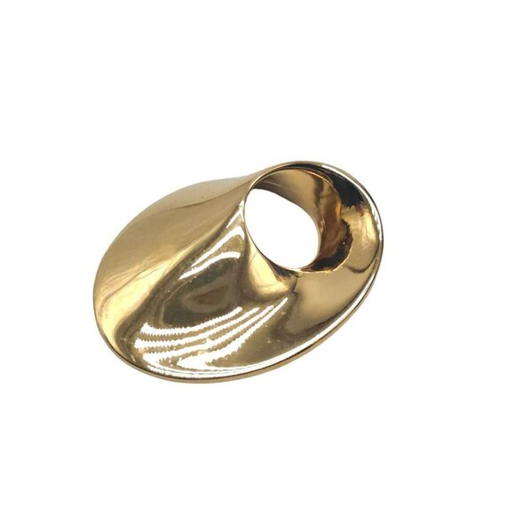 1980s Monet Modernist Brooch Oversized Large Fluid Womens Vintage Pin - Picture 3 of 7